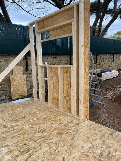 Mur de maison ossature bois en Lorraine