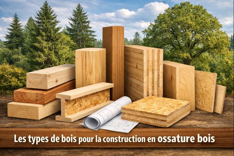différents types de bois en ossature