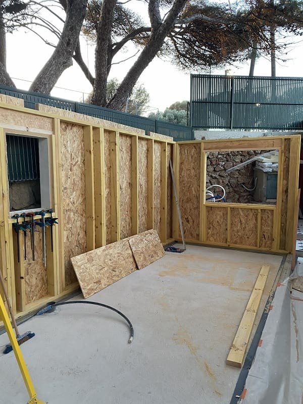 mur extension ossature bois metz